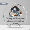 Classic Religious Christmas Decor with Mary, Joseph, Shepherds, and Animal, Perfect Gift for Christian, Nurseries, Home Desk Living Room Acrylic Deco