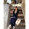 Suspender Dress Women's Summer New Floral Hanging Neck Waist Thin Long Dress Temperament Skirt
