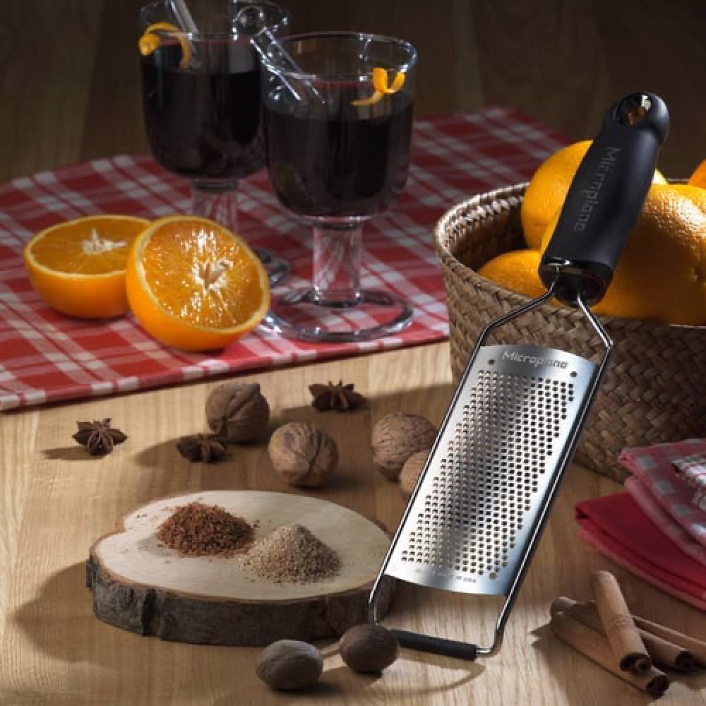 Microplane Officiell Levereras med Original x x Gourmet Rårivare, Import, Recept, 31.5 6.6 3.2cm, Serie, Zestjärn, Svart, MP-053