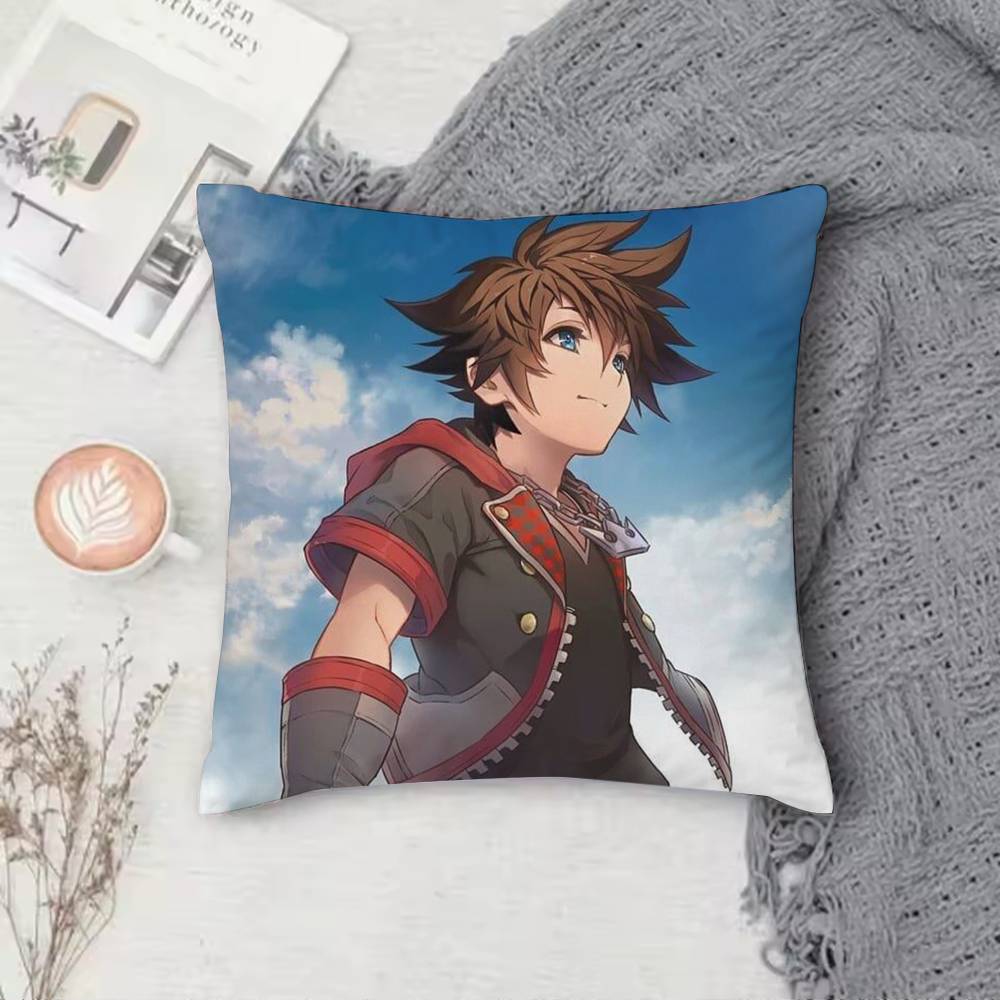 S-Sora K-Kingdom H-Hearts Pillow Case for Sofa Living Room Home office Decor Protective Cover