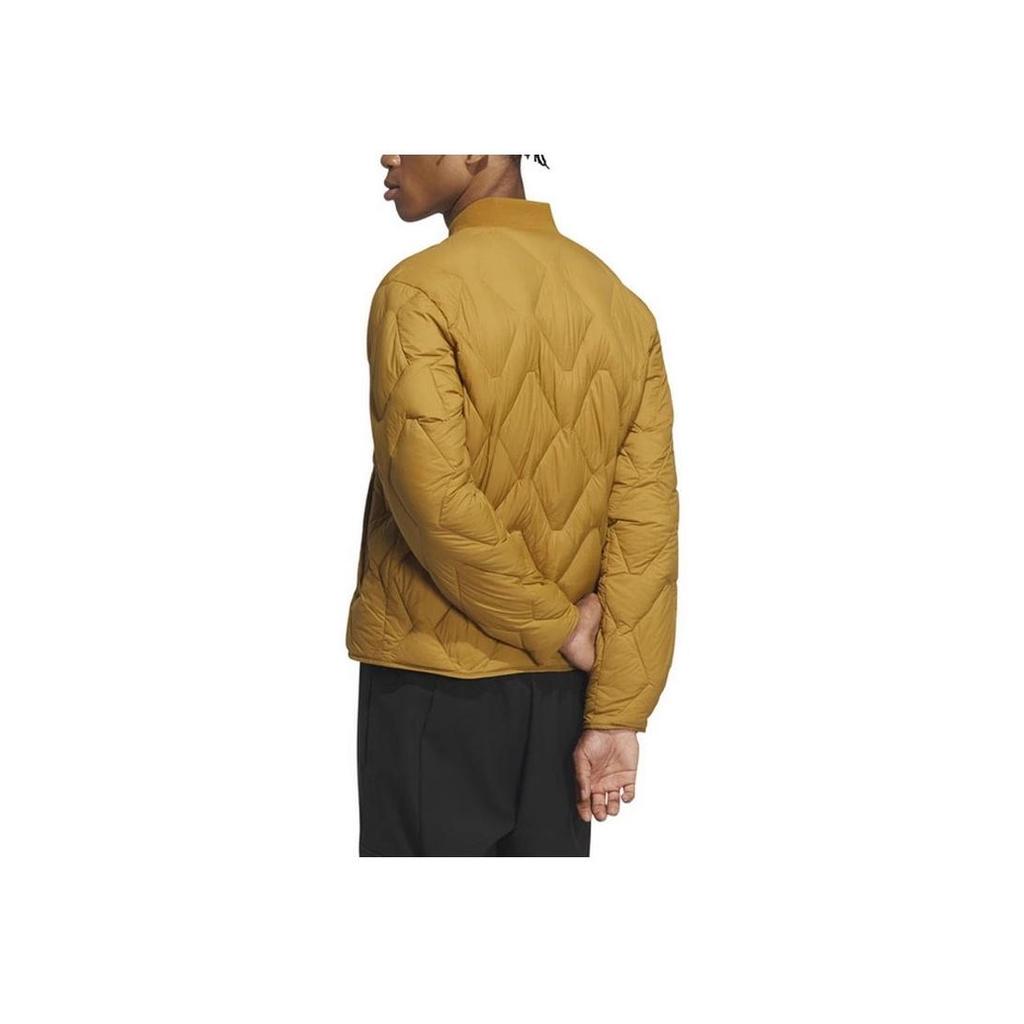 Adidas Regular Varsity Lightweight Down Jacket Unisex Quilted Windproof Warm Outerwear Yellow IX7085