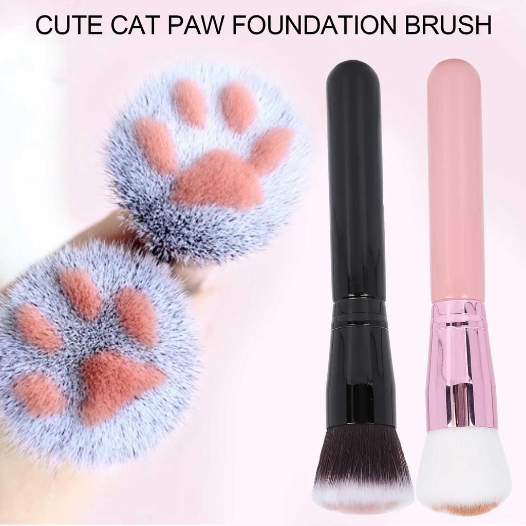 2pcs Makeup Brush Soft Hair Foundation Contour Powder Cat Claw Brush Buffing Makeup Tool