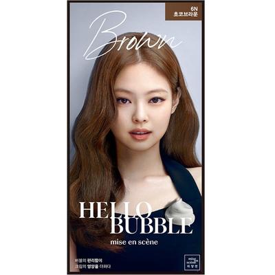 Mise -en -scene All New Hello Bubble Dye, 6N Choco Brown, 1 Korean Hair Care