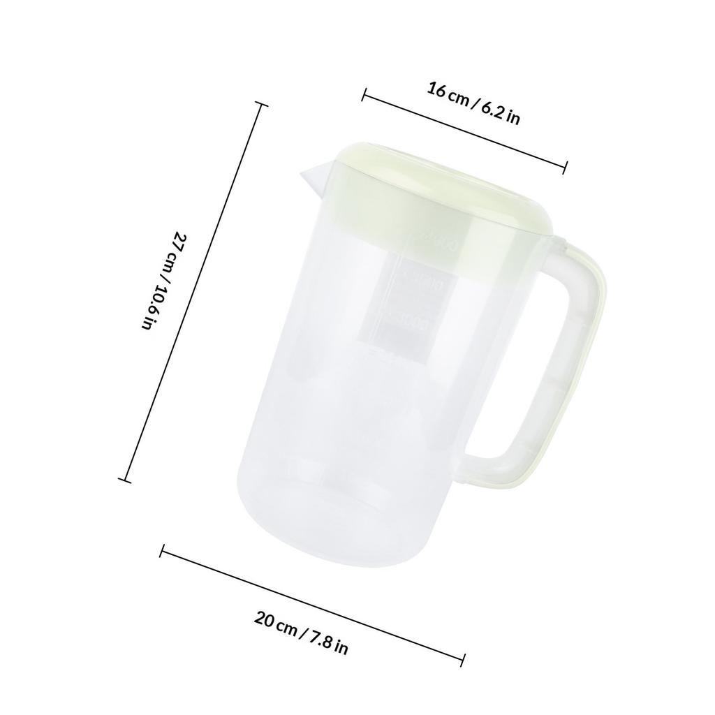 1Pcs 4000Ml Large Capacity Plastic Pitcher Cold Water Juice Tea Coffee Pitcher Transparent Safe Material Easy Wash for Milk Tea