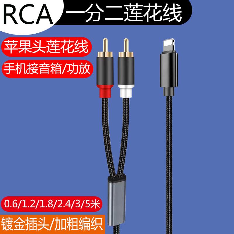 Apple Dual Lotus Audio Cable: Connects Apple Phones to Amplifiers