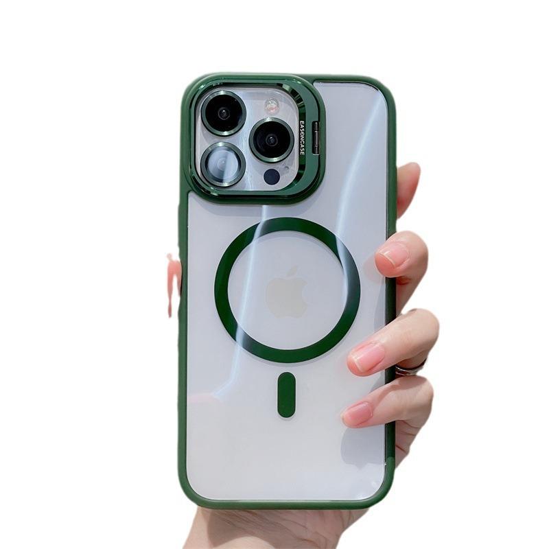 Applicable To IPhone 15 Mobile Phone Case Magnetic Lens Film Apple 16 Promax Protective Case 14 Invisible Bracket