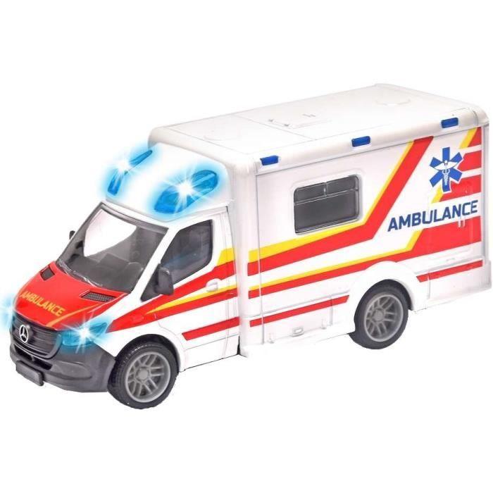 Jouet automobile - MAJORETTE - Mercedes-Benz Sprinter ambulance - Effets sonores et lumineux - Blanc
