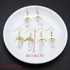 Golden Moon With White Irregular Artificial Crystal Decor Dangle Earrings Elegant Bohemian Style Alloy Jewelry Female Gift