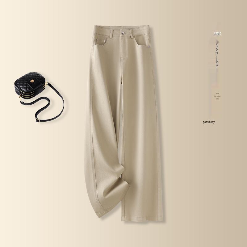 Women s High Waist Tencel Denim Wide Leg Pants for Spring/Summer 26