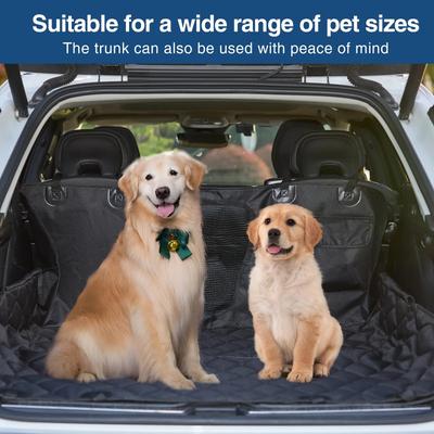 Waterproof Car Pet Seat Cover 4-in-1 Removable Zipper Dog Mat Washable Durable Backseat Protector for Cars