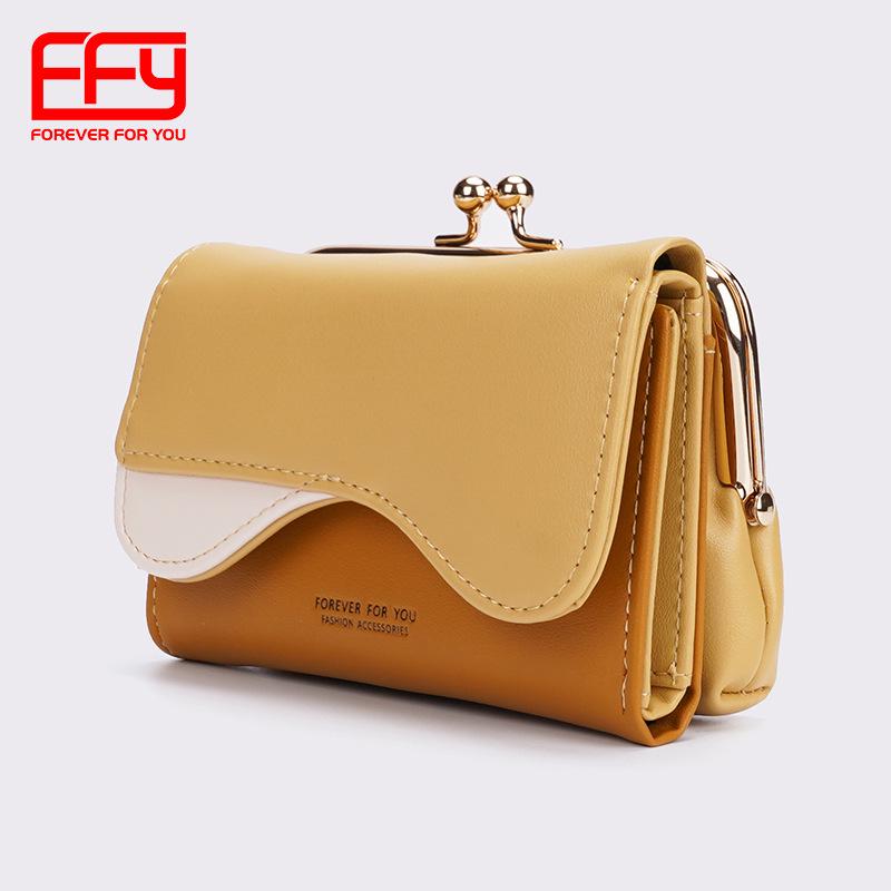 Japanese & Korean-Inspired Short PU Wallet: Solid Color, Casual Style, Small Card Holder
