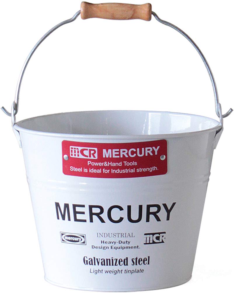 

Mercury Interior Bucket Cleaning Storage Tin Small 5L Camp Outdoor Firewood Holder white ME048158 белый