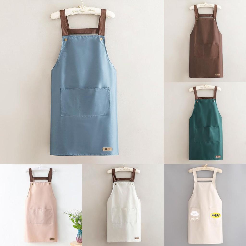 Waterproof Household Printed Oilresistant Kitchen Apron Work Easy Storages
