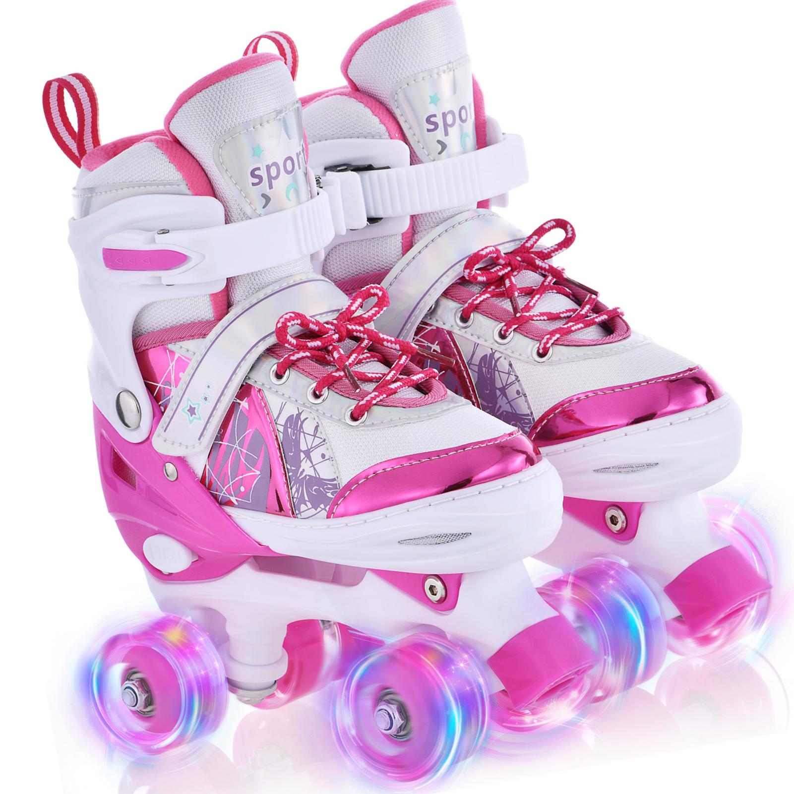 Patins à roulettes pour filles et garçons pour enfants 4 tailles S'allument