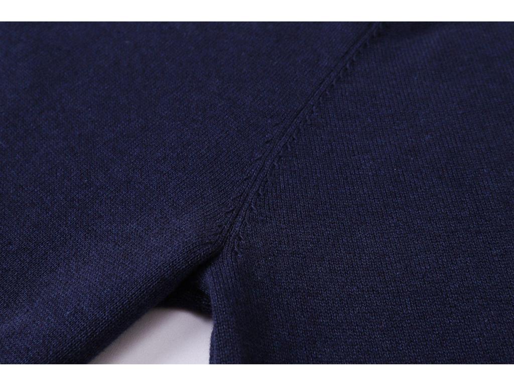 Men's Cotton V-Neck Sweater with Small Horse Embroidery – Classic, Versatile Spring/Autumn Knitwear