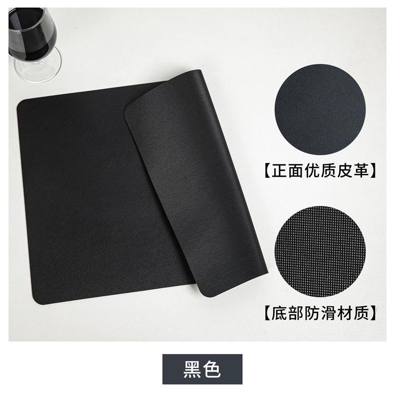 Nordic Style PVC Leather Placemats with Non Slip Bottom Waterproof Oil Resistant Heat Insulation Dining Table Mats for Home Use