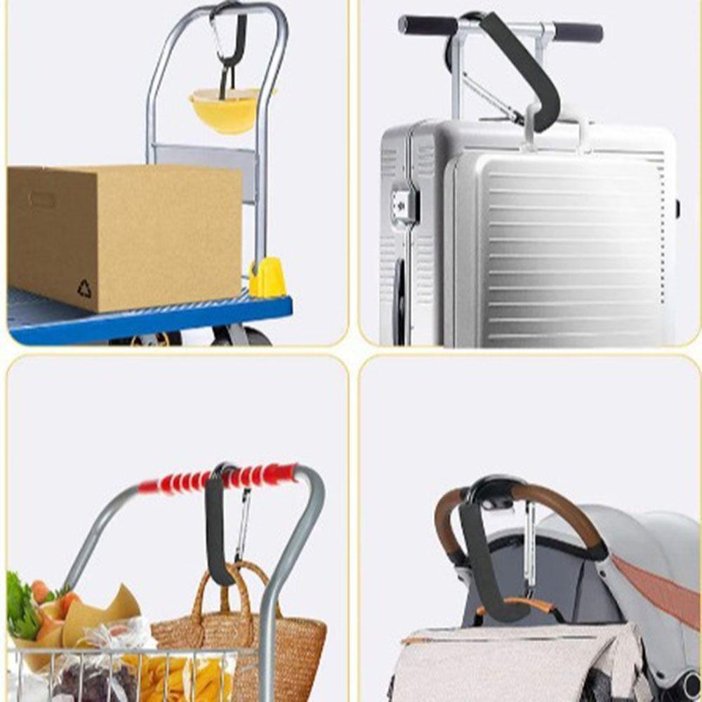 2Pcs Multifunction Baby Stroller Hook Sponge Handle Carriage Hanger Travel Backpack