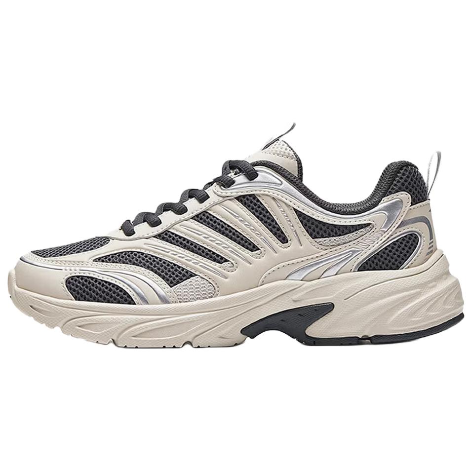 

Anta Little Millennium Fabric Synthetic Leather Casual Training Retro Slip Resistant Breathable Low Top Dad Shoes Women sneaker White Gray 122628812-4 37.5