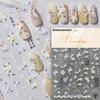 5D Mini Flowers Colorful Wreath Daisy Delicate Shiny Rhinestone Spring Self Adhesive NailArt Decorations Stickers Manicure Decal
