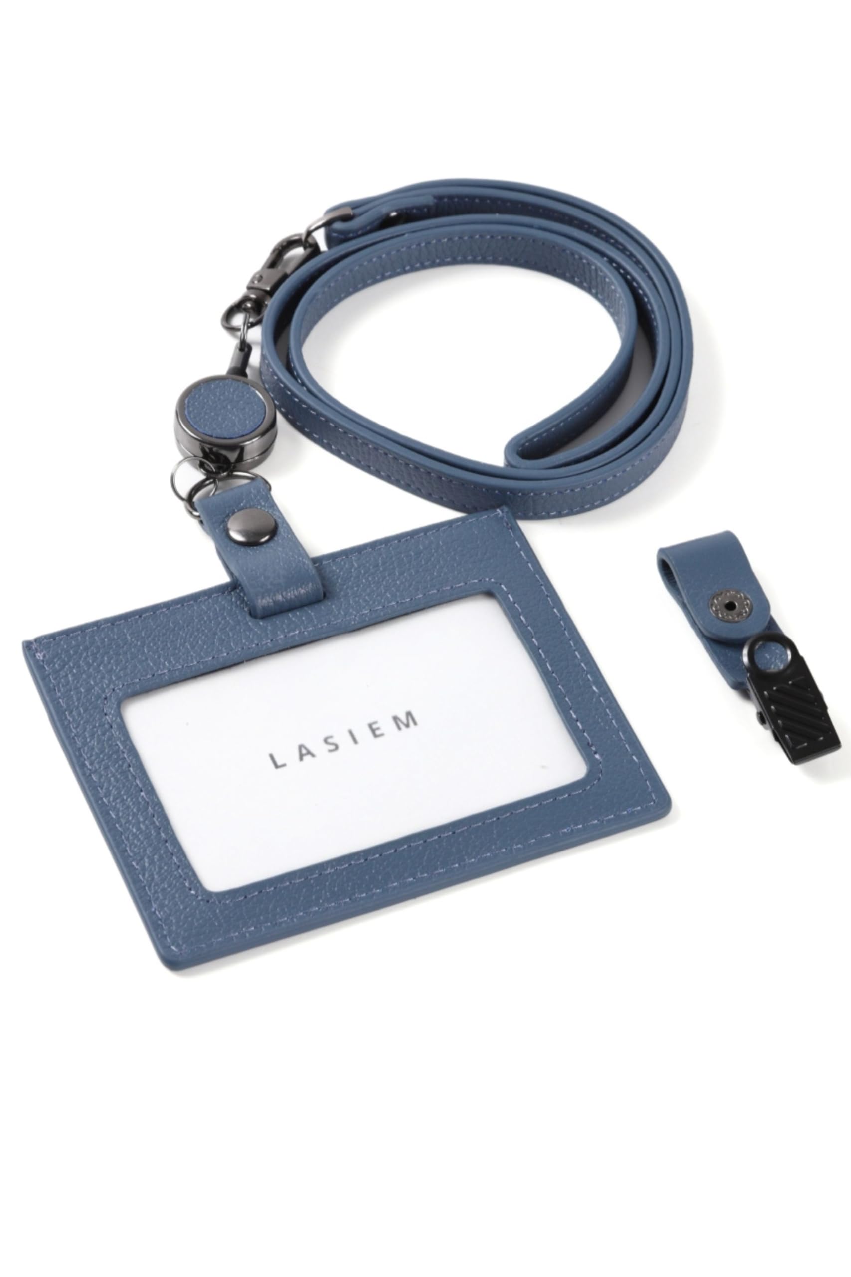 

LASIEM держатель для удостоверения личности чехол для проездного из натуральной кожи с катушкой держатель для проездного на город на шею мужской (синий)