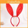 Classic Bunny Ears Headband With Satin Fabric Handmade For Halloween Cosplay Party Dress Up