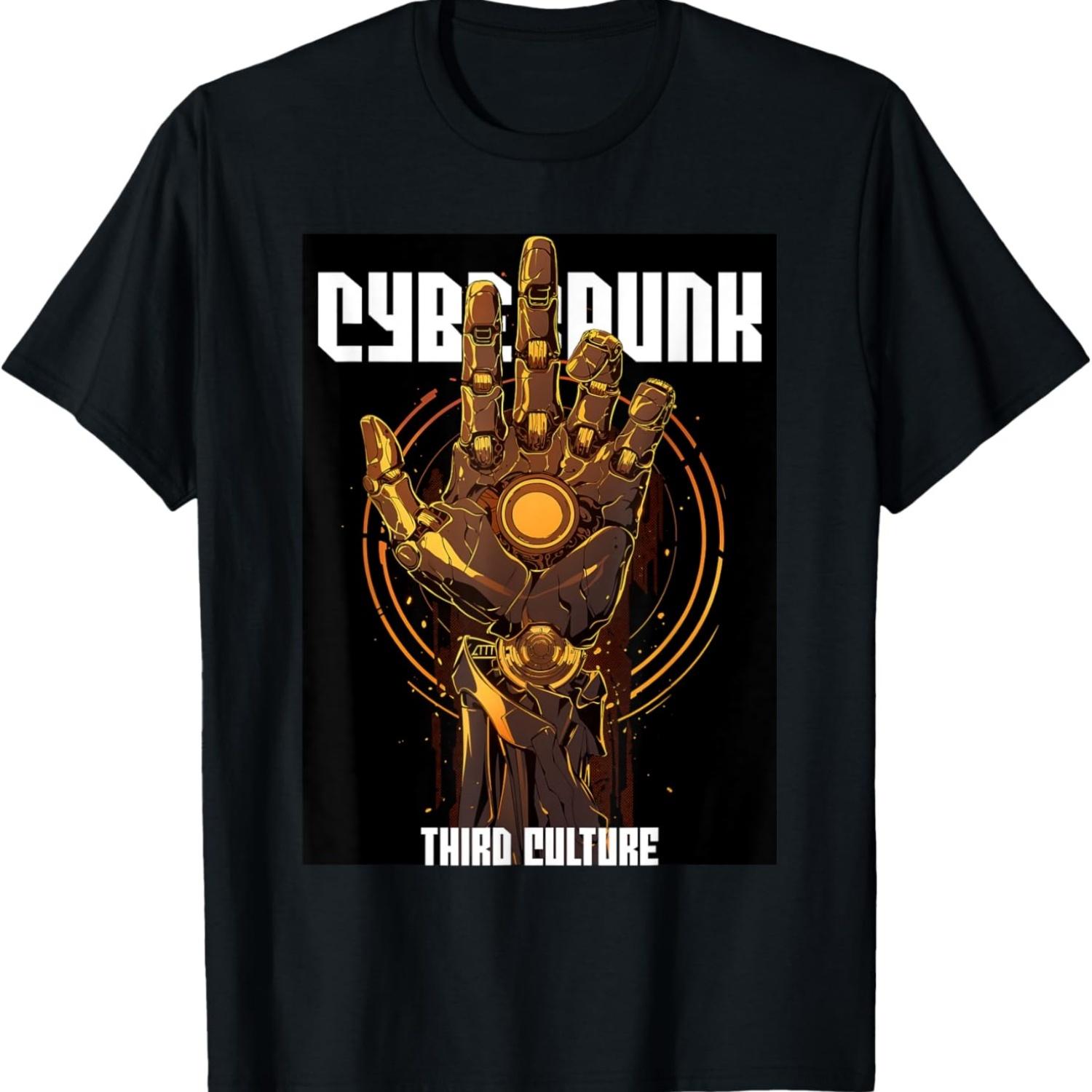 

CYBERPUNK CYBERNETIC HAND OF ADAM T-Shirt S чёрный