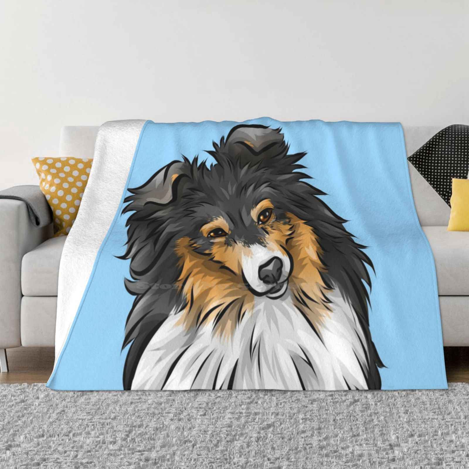 Sheltie | Shetland Sheepdog | Tricolour | Cute Dog Art Latest Super Soft Warm Light Thin Blanket Sheltie Shetlands Scottish 30x40in