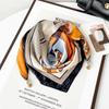 Silk Scarf Neck Tie Small Square Scarf New Women's Cotton Linen High-end Magnetic Buckle Scarf Stylish Elegant Warm Neck Scarf