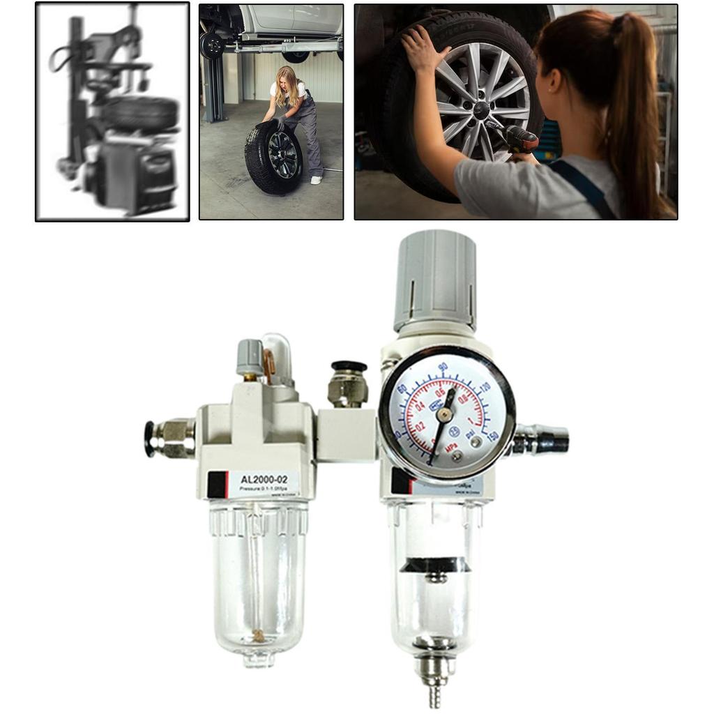 Luft-Öl/Wasser-Abscheider für Reifenwechselmaschine, Druckregler mit kompaktem Anschluss,