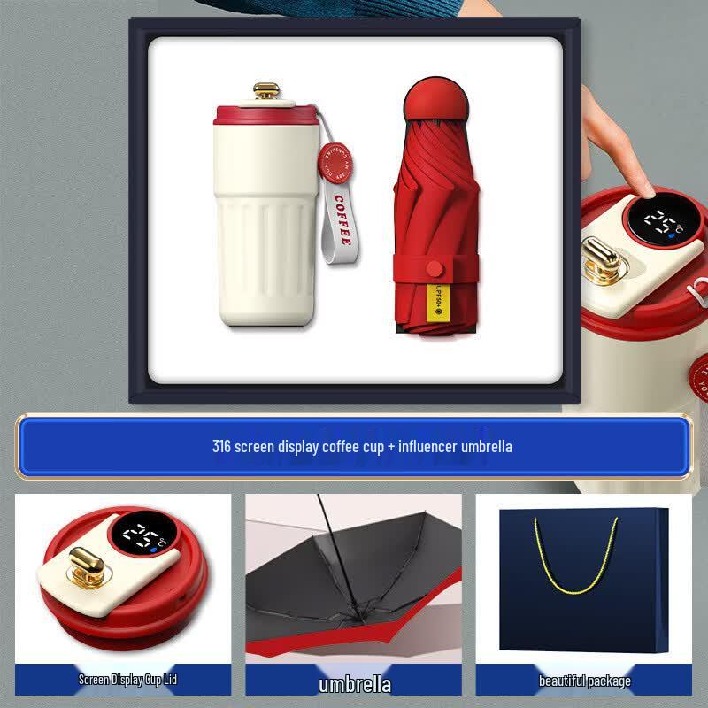 Business Coffee Cup Gift Set with Umbrella