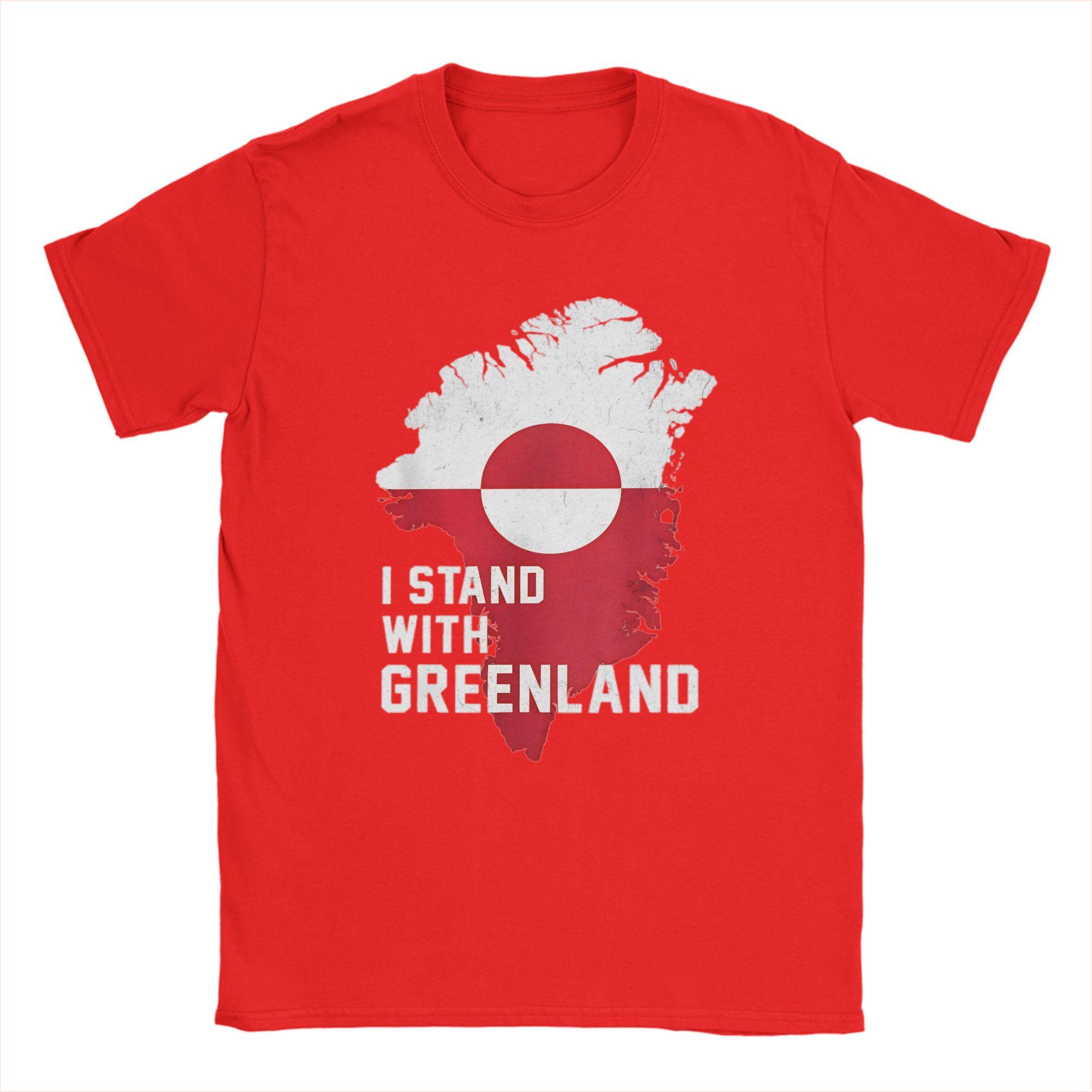 

Casual TShirt Summer Greenland Flag Fashion T Shirts Cotton Tee Shirt for Man Y2K Basic Design Short Sleeve Top Tees S