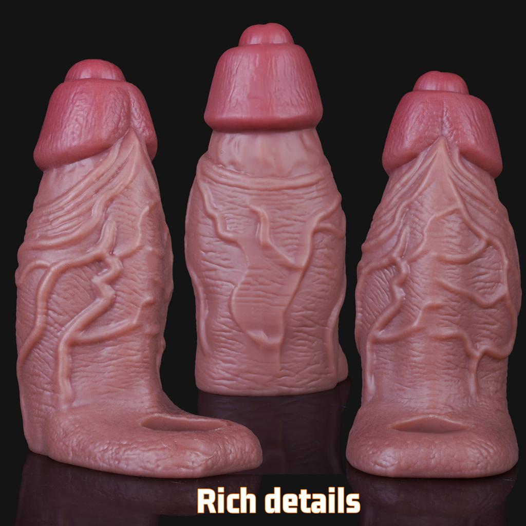 Reusable Liquid silicone Condom Enlargement Penis Sleeve Extender Enhancer Penis Cocks Cover Adult Sex Toys For Men