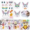 6~12 Blatt Tier Make-A-Face Wechselaufkleber DIY Wasserdicht Wiederverwendbar Kinder Schreibwaren Dekorative Aufkleber Cartoon Niedlich TMZ