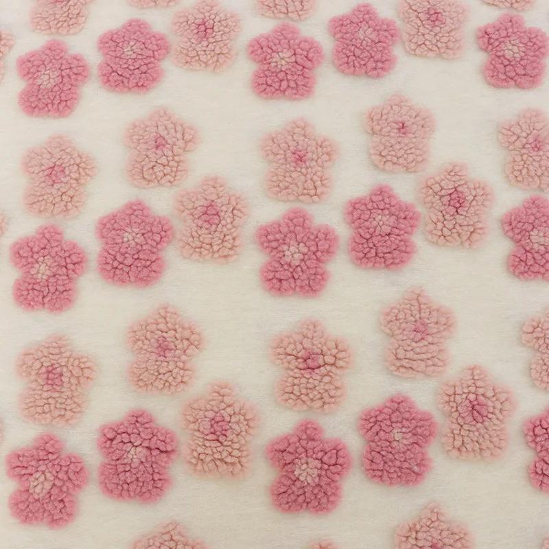 

0,5 м/1 м/2 м Толстая жаккардовая ткань с рисунком из мелких цветов на основе овечьей шерсти для зимних пальто, подушек, одеял, постельного белья, DIY швейные ткани 50x160cm