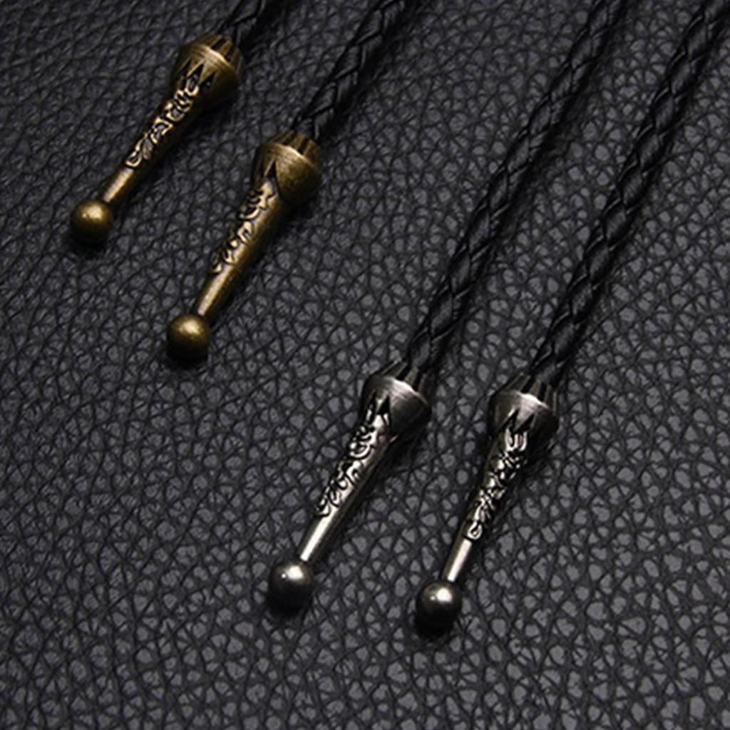 Bolo Tie för Män Western Cowboy Stil Slips med Ihålig Kors Spänne Dekorationer Kostymtillbehör