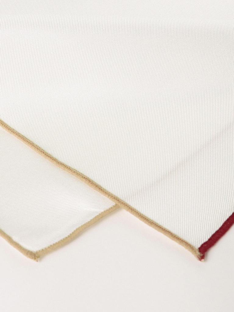 Color Trimming Silk Chief BEIGE [Beams Heart] Handkerchief/Bandana Men's -