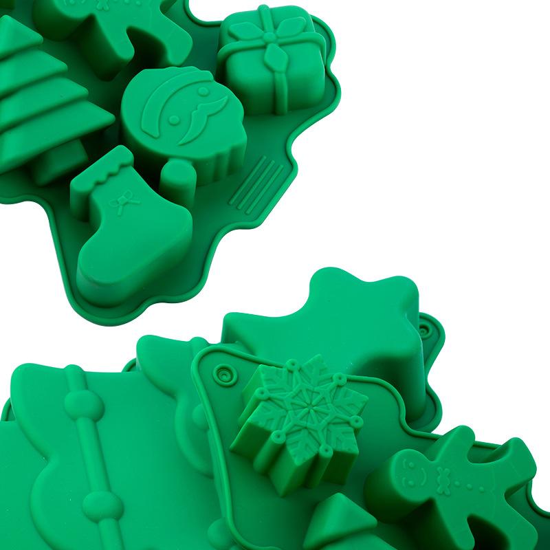 Christmas Silicone Mold Non Stick Cake Decorating Tools For Jelly Chocolate Candy Baking Dessert DIY Holiday