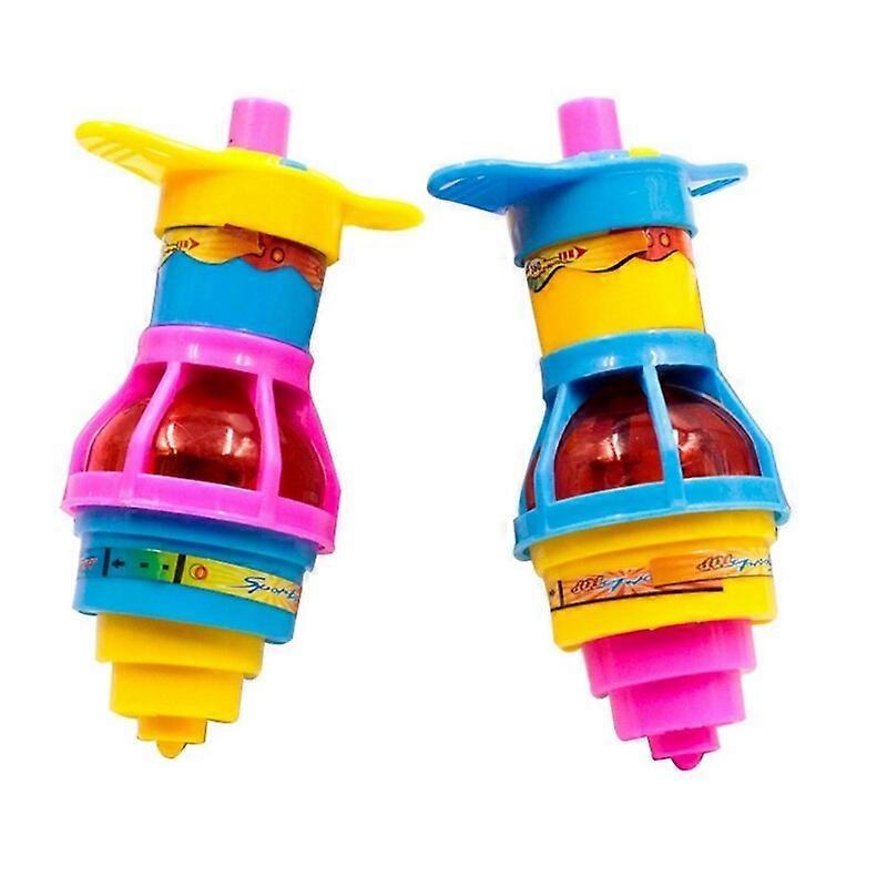 1Pcs Spinning Top Flash Luminous Spinning Tops Toy Colorful Top Ejection Toy Flashing Led Gyroscope Children Classic Toys