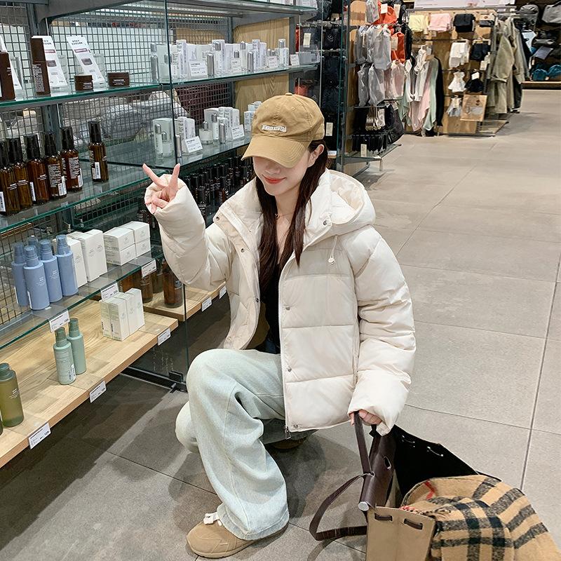 Down cotton clothes winter new loose women looking thin small simple warm short coat tide