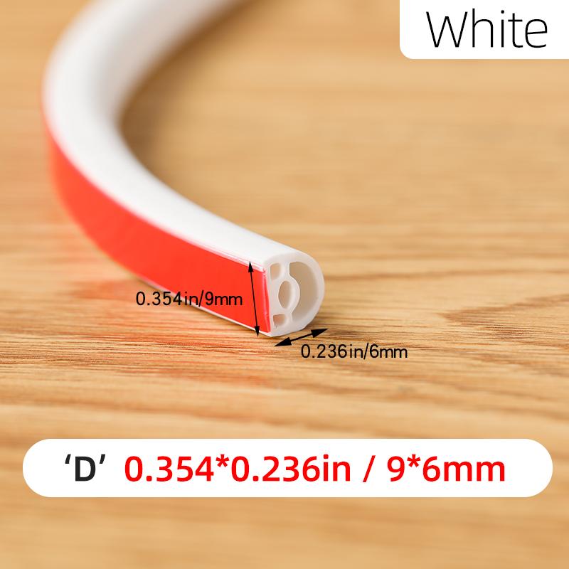 6 meters long soundproof and anti-collision sealing strip for door and window seams, porous soundproof design, environmentally f 6M