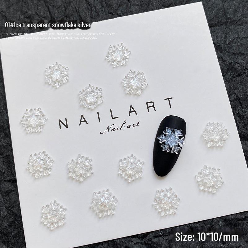

Новый стиль Рождественские блестящие снежинки аксессуары для нейл-арта Ice-clear snowflake серебряный