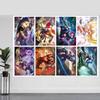8pcs Legends Mobile  Poster Copperplate Paper Home Collection Decoration Fans