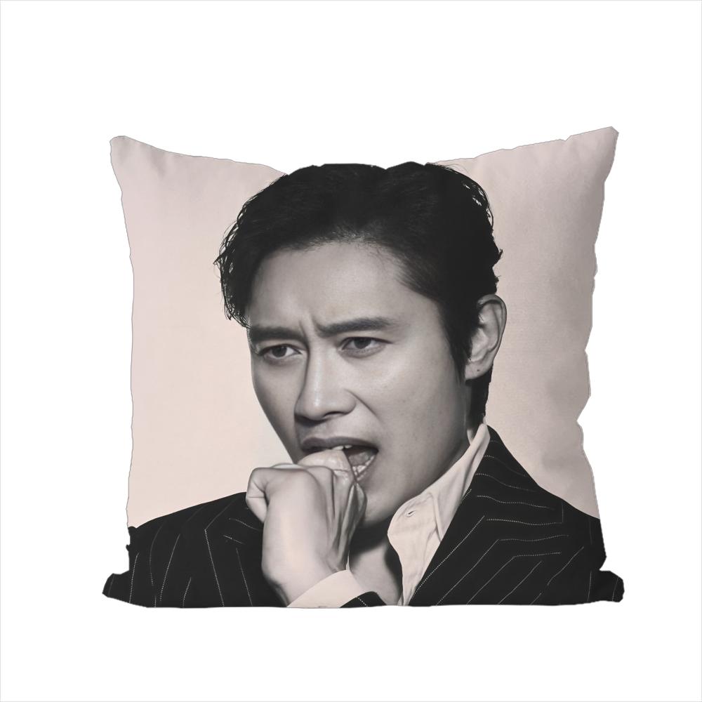 

Actor Lee BByunghun Pillow Case For Car Sofa Decorative Home Doublesided Print Plush Square Throw Pillow Cushion Cover 30x30cm