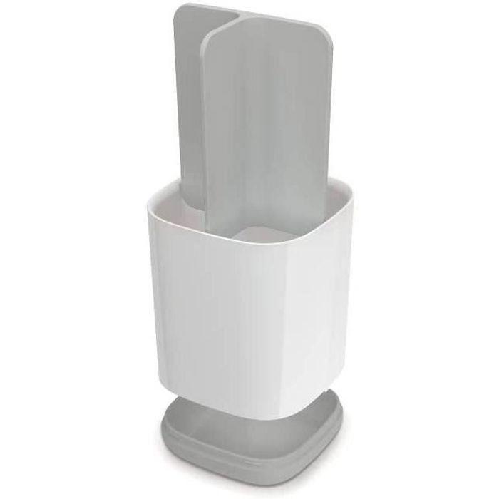 Porte-brosse à dents - joseph joseph - 12,7 cm - blanc/gris - antidérapant - plastique