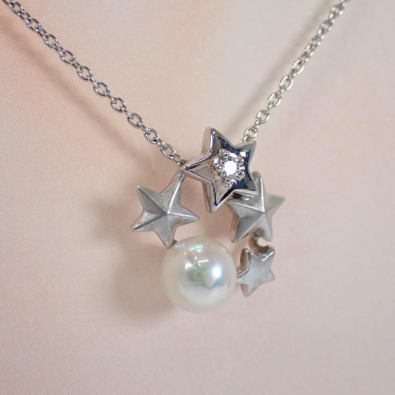 TASAKI Necklace K18 White gold/Akoya Pearl Women