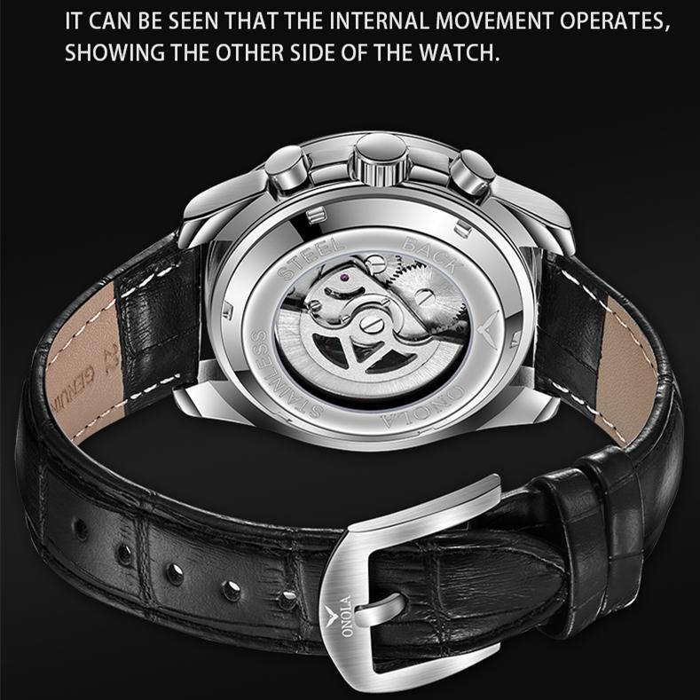 New TOP Brand Luxury Men's Watch With Box ONOLA ON6835 Fashion Multifunctional Waterproof Men's Mechanical Watches