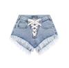 MissDenim High Waist Laced Shorts