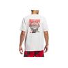 Adidas Hoops Graphic Tee Comfortable Letter Loose Short Sleeve Moisture Wicking T-Shirt Men Tops White JI7104