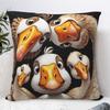 Lustiger Gänse-Selfie-Kissenbezug, Retro-Trend-Kissenbezug für Sofa, Schlafzimmer, Heimdekoration, weicher Grafik-Kissenbezug, Geschenk