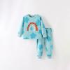 Malwee Girls' Home Wear Suit 2025 Spring & Fall Western Style Little Girl Round Neck Long Sleeves Kids Pure Cotton Two-piece Set